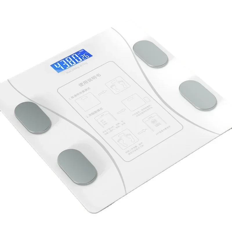 Bluetooth Smart Body Fat Scale Digital Body Weighing Scale with LCD Screen Electronic Weighing BMI Composition Analyzer Tools