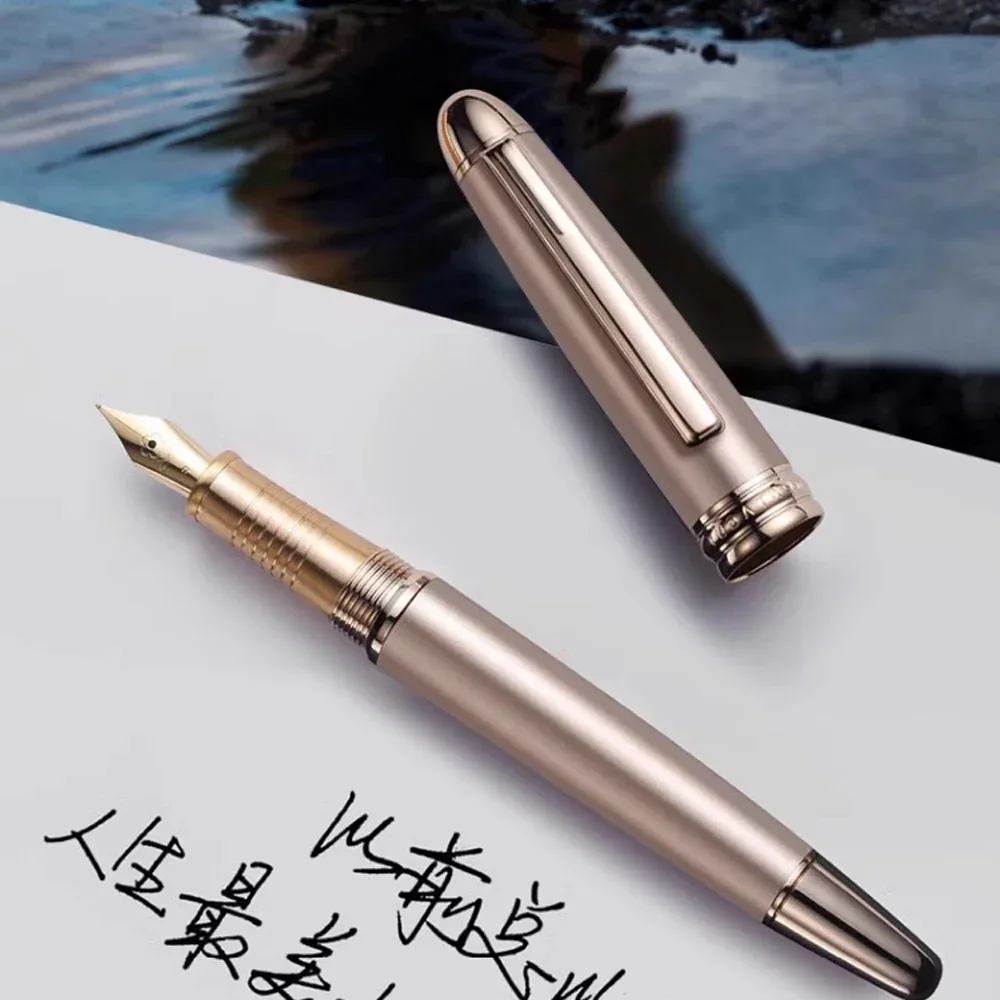 New Montagut 306 excellent Fountain pen unique Metal writing ink pens for business gift pens with 0.5mm F nib office supplies