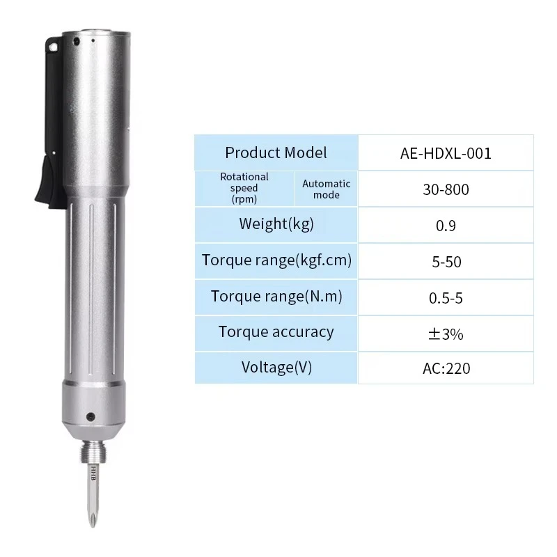 AE-HDXL-001 Industrial Portable AC 220V High-Precision Smart Brushless Motor Electric Screwdriver Torque Monitoring 5N.m Max