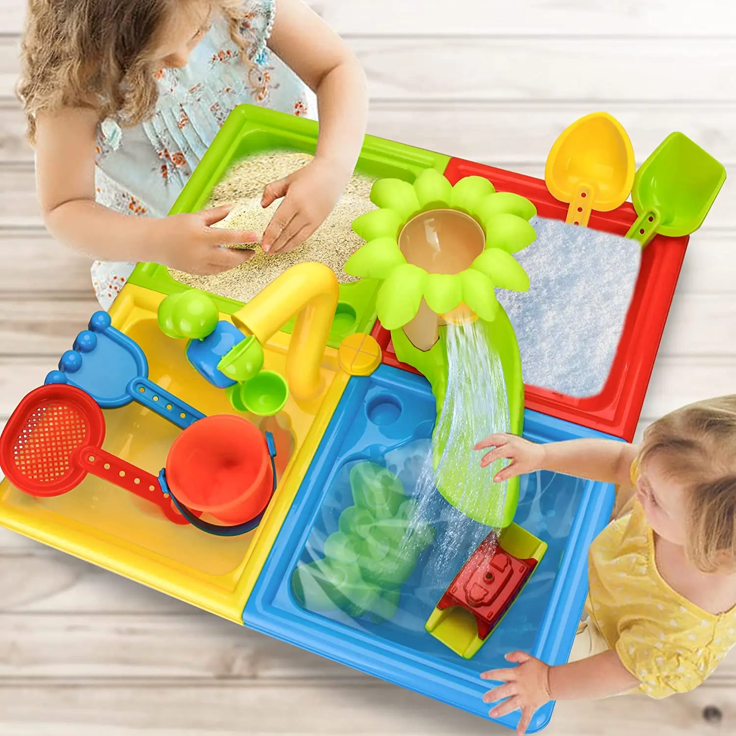 Beach Table Sand Play Toys giochi per bambini giochi all'aperto strumenti per dragare sabbia d'acqua per bambini tavolo da spiaggia gioca Set da biliardo di sabbia giocattolo per regalo per bambini