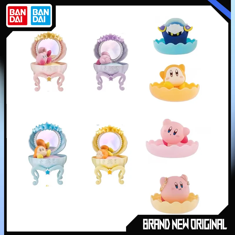 BANDAI Kirby Action Figures Model shell dresser lovely Sleep series Ornaments Gashapon Original Toy