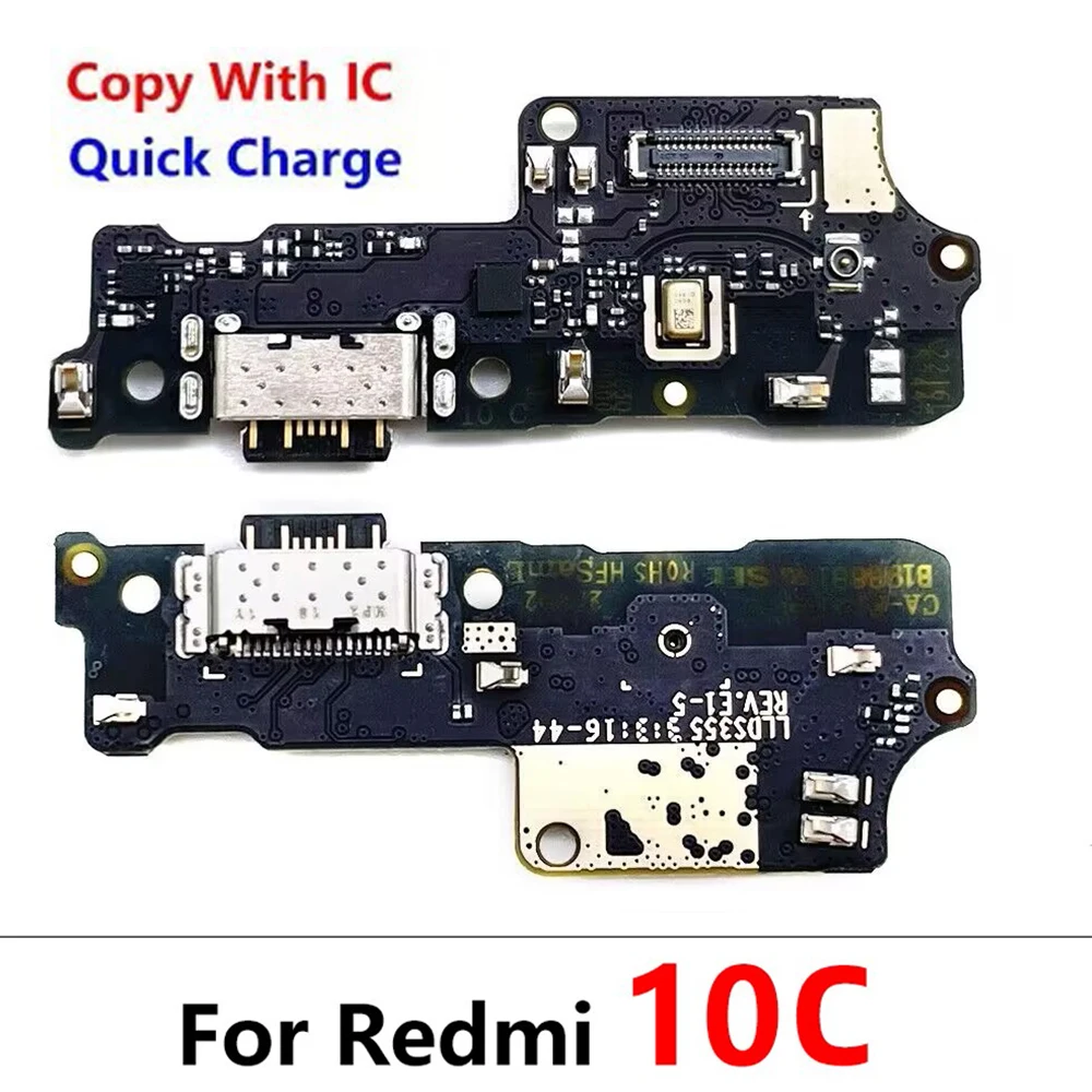 New For Xaiomi Redmi 10 10A 10C USB Micro Charger Charging Port Dock Connector Microphone Board Flex Cable