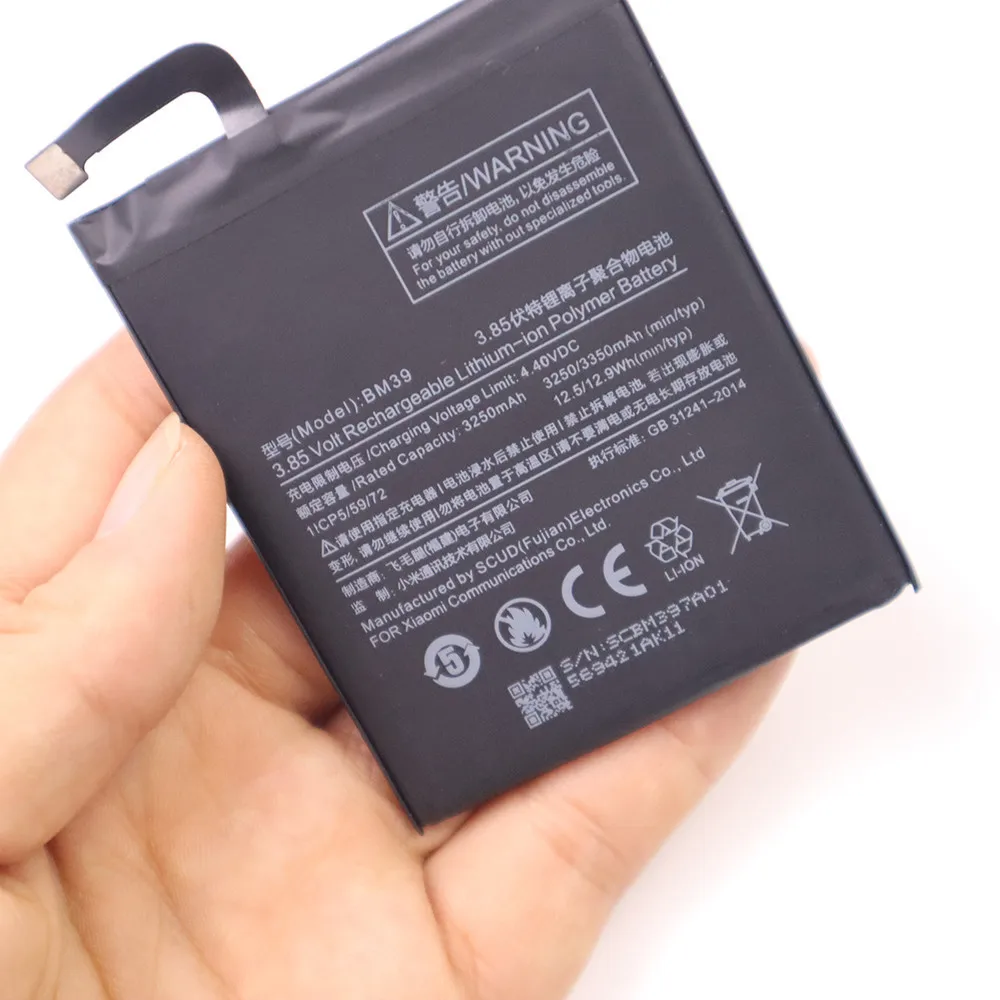 2025 Years BM39 Battery For Xiaomi Mi 6 Mi6 3250mAh High Capacity Phone Battery Bateria Fast Shipping + Tools