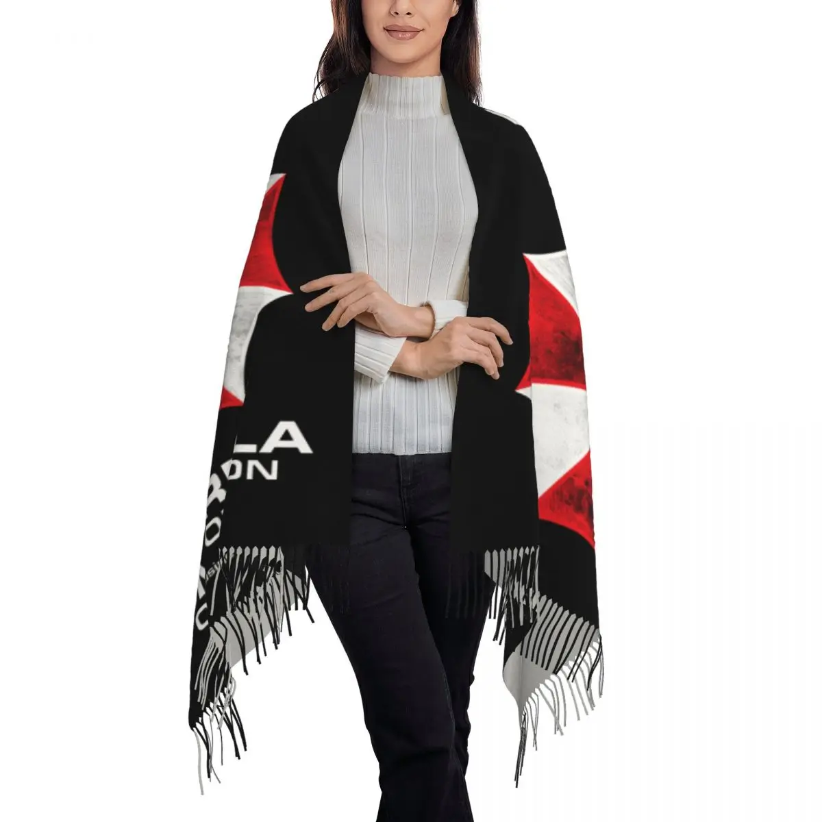 Personalized Print Umbrella Corporation Scarf Women Men Winter Warm Scarves Video Game Shawls Wraps