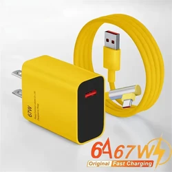 67W USB Fast Charger Quick Charge 3.0 Power Adapter For Xiaomi Mi 12 11 6A USB Type C Cable For POCO X5 X4 Pro Redmi Note 10 11