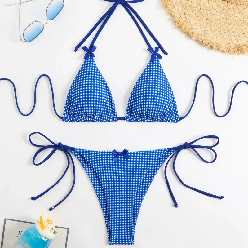 

Новые сексуальные бикини в клетку, женские купальники с эффектом пуш-ап, женские пляжные купальники, купальные костюмы, бразильский комплект бикини, купальщица в бассейне