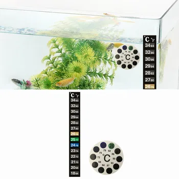 5Pcs/10Pcs Aquarium Fish Tank Strip Stick-on Discolor Thermometer Sticker Adhesive Sticky…