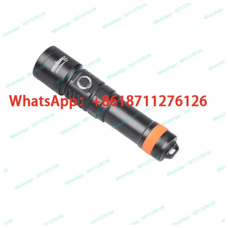 Linterna de Buceo Profesional OrcaTorch d710, Impermeable 150m, Luz Potente 3000lm, Carga Directa 21700