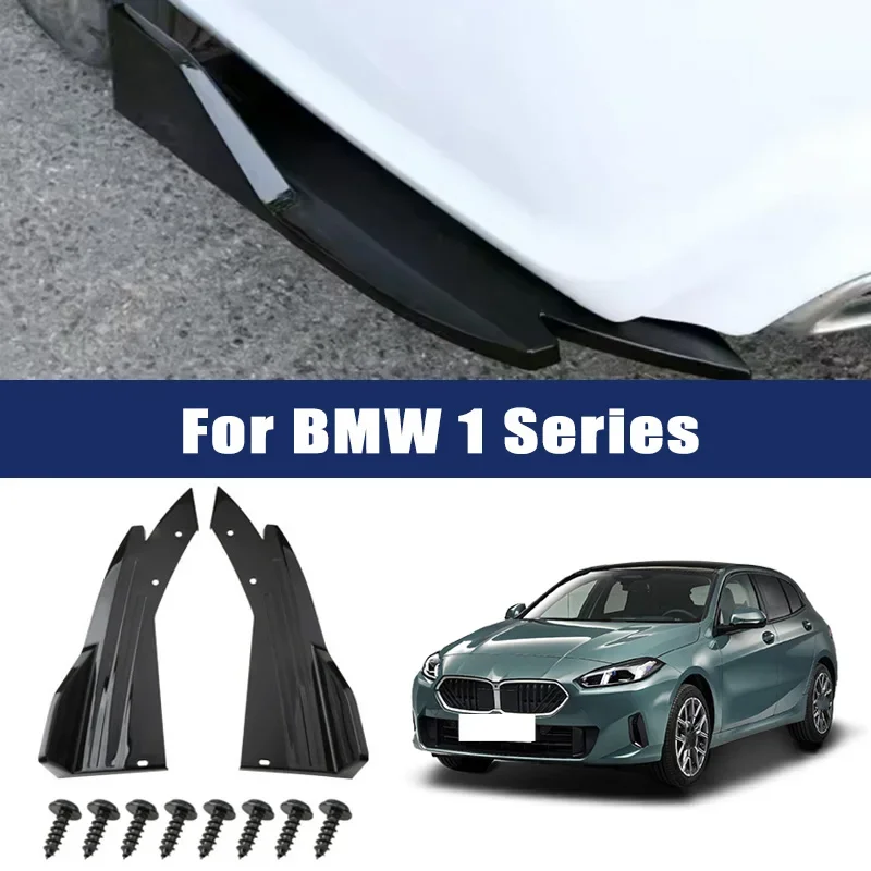 

2pcs Car Rear Bumper Spoiler Lip Carbon Fiber Wing Trim Anti-crash Diffuser Side Skirt Wrap Angle Splitter For BMW 1 Series
