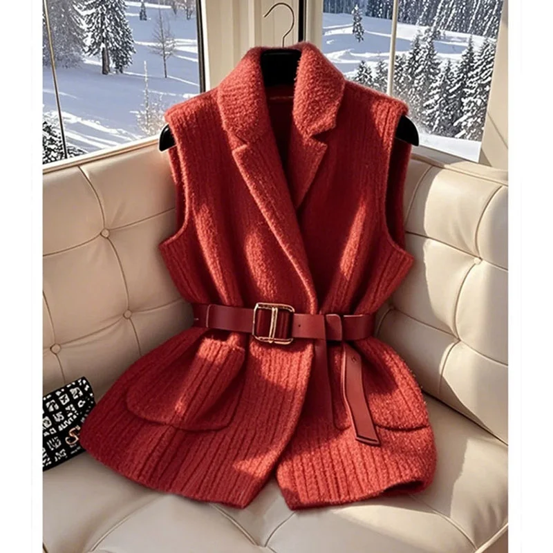 الخريف والشتاء جديد 2025 الخصر التخسيس سترة سترة عالية الشعور بلون سترة سترة لينة ومريحة مهرج رداء علوي غير رسمي