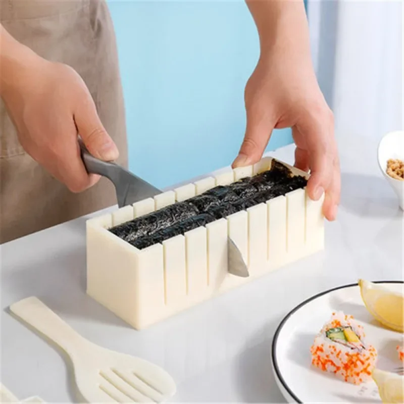 Molde Circular para Sushi y Arroz, Molde Japonés para Pasteles, Molde Multifuncional Cuadrado, Juego de Herramientas para Hacer Sushi