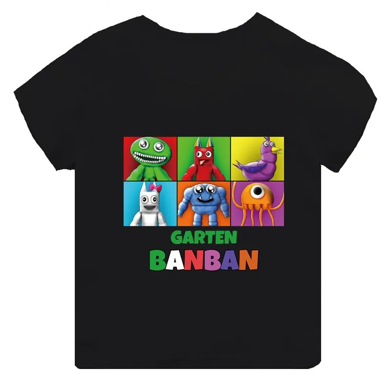 Hot Game Garten of Banban Print Cotton T Shirts Cartoon Kids T-shirt Girls Clothes Baby Boys Short Sleeve T Shirt Children Tops