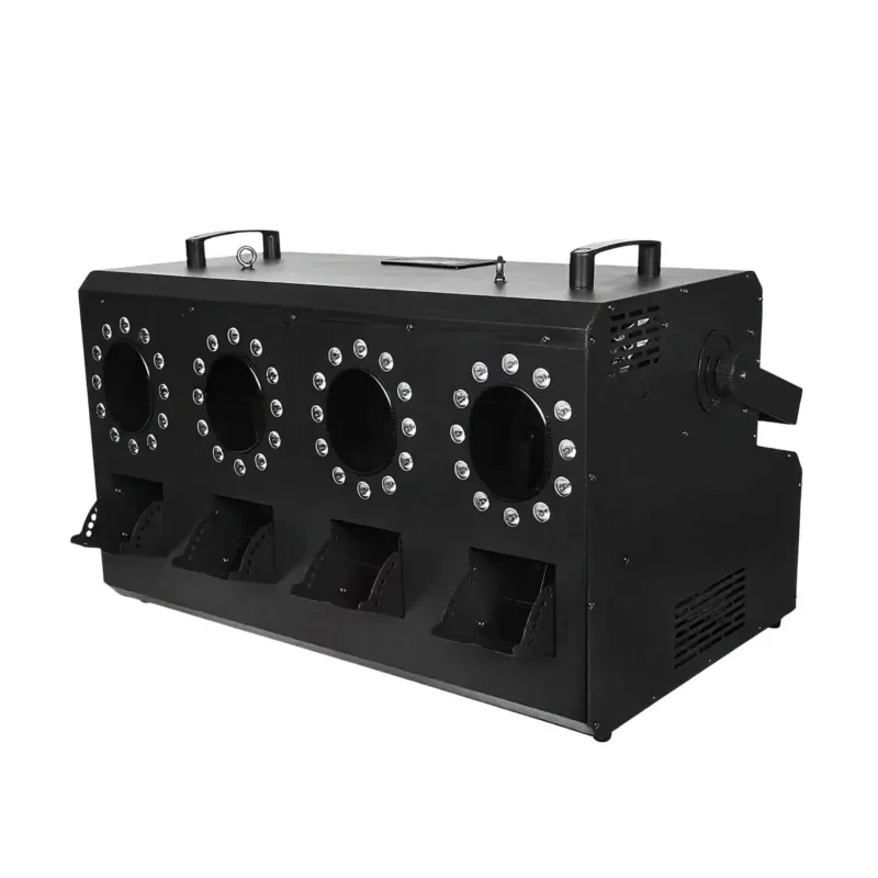 Plastic Shell 4-hole Electric Bubble Smoke with Remote Control RGB LED 3000W for Weddings Parties & Bars Bubble Smoke Machine
