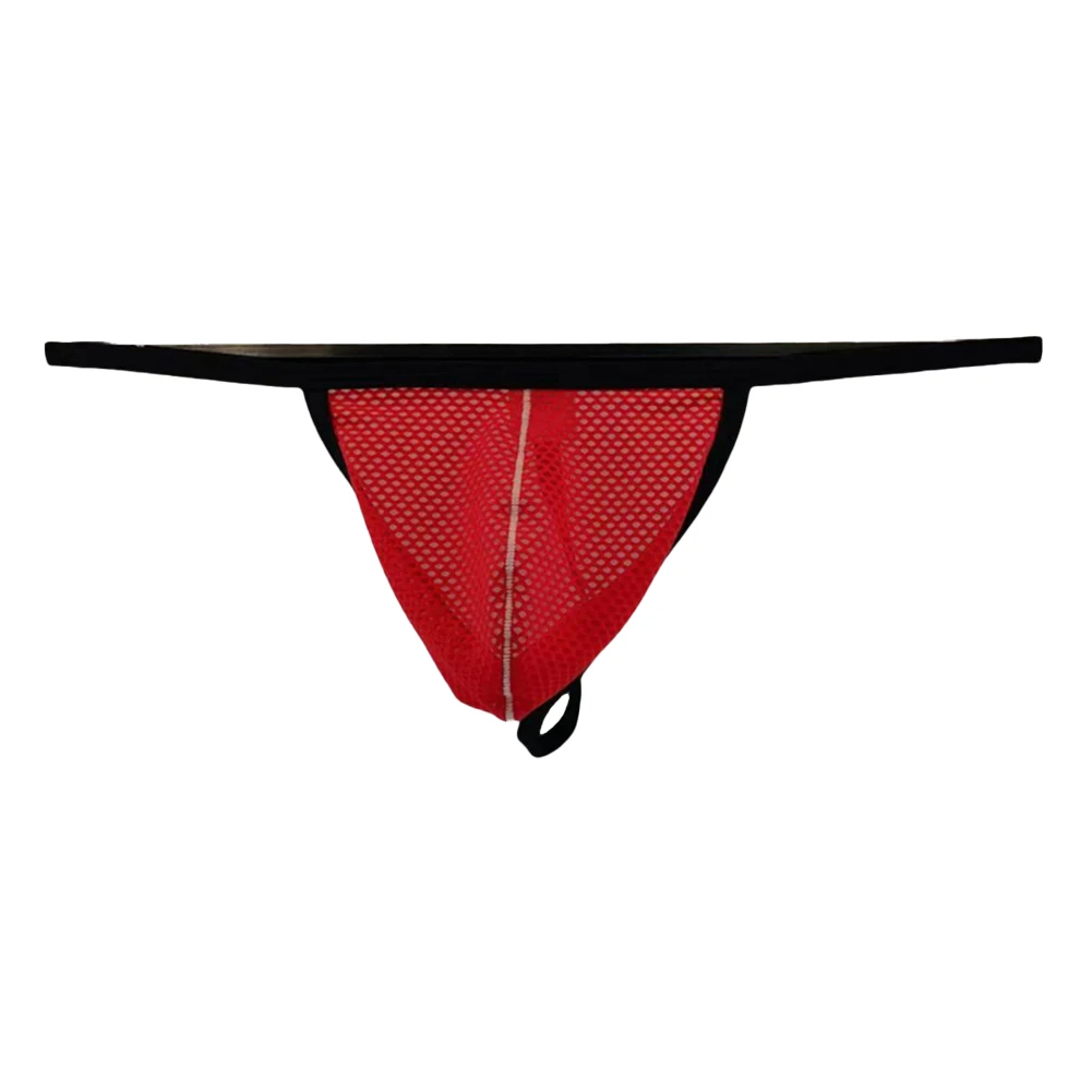

Men's Sexy Mesh Low Waist Lingerie Pouch G-string T-Back Briefs Breathable Underwear Ultra-Thin Panties Underpants Knickers
