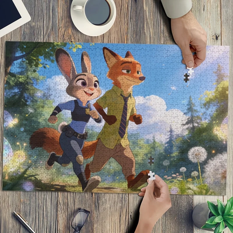 

Пазл-постер Disney Zootopia (Зверополис) с Джуди и Ником Уайльдами, 1000 деталей – сложный, тематический, подходит для домашнего декора и коллекционирования