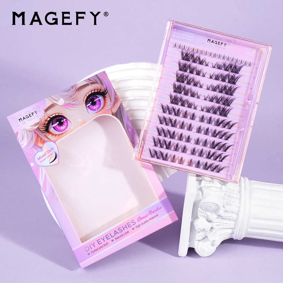 

MAGEFY 99, кластерные отдельные ресницы, 6-14 мм, смешанные стили лисы, долговечные кудри, наращивание ресниц для начинающих, красота глаз