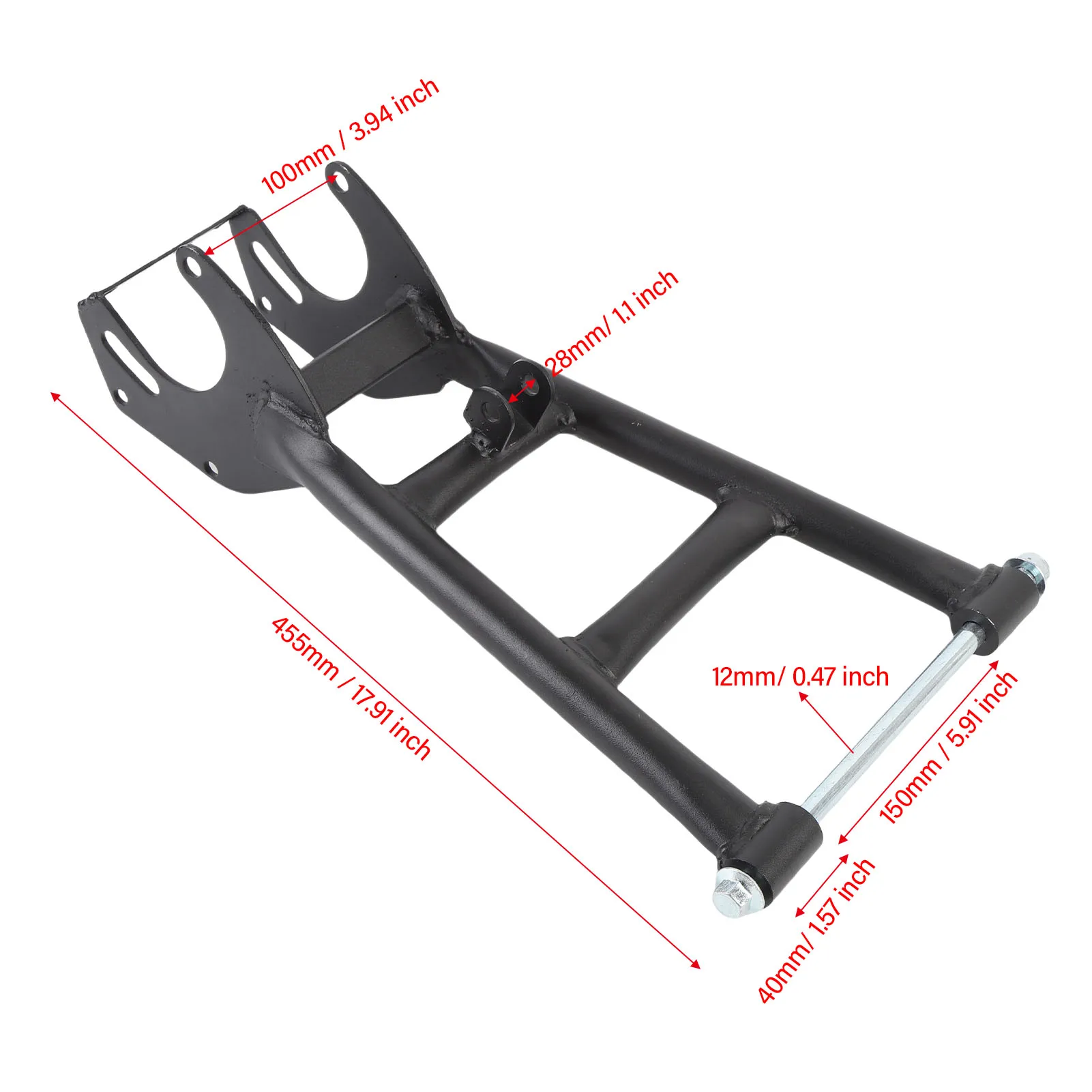 ذراع تأرجح الشوكة الخلفية الثقيلة سبائك الصلب الخلفية تعليق الروك الذراع سوينغ الإطار للمركبة مع الإطارات 6 بوصة 7 بوصة #5