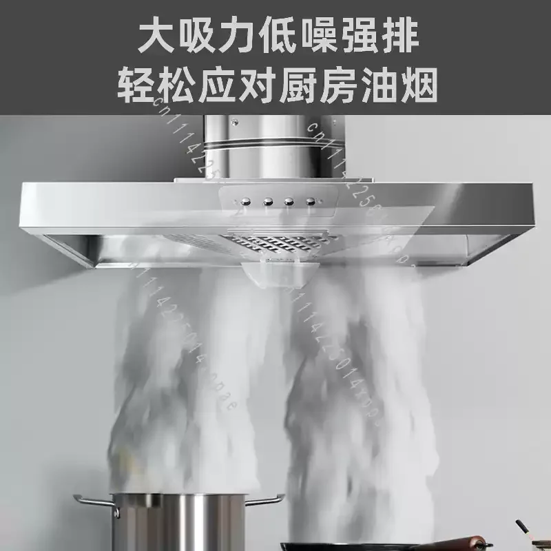 Compact Adjustable Speed LED Ventilation Fan for Kitchen Smoke Extraction, 6/7/8/10/12 Inch