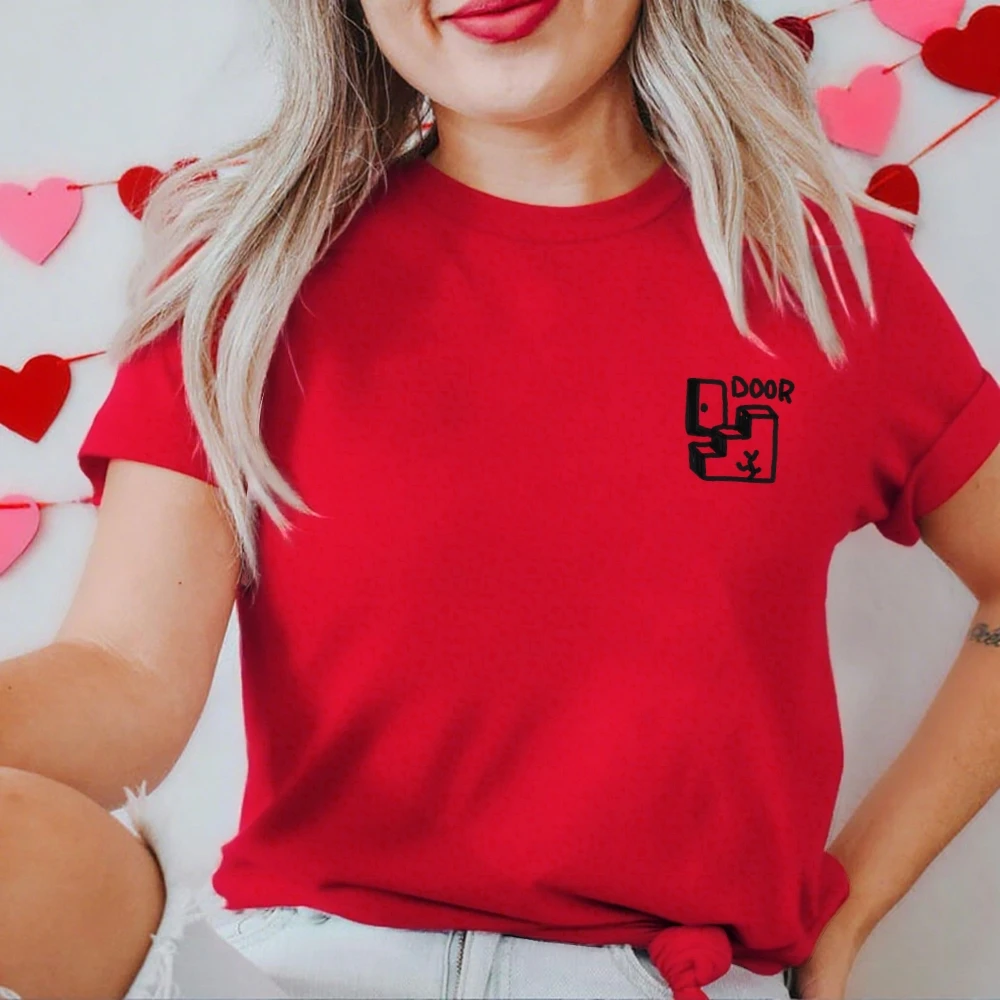 

Y2K Women's Cotton TeeY2K Casual FlairDoorPrint Cutecore VibeSoft DurableComfy Stylish StyleTrendy Essential