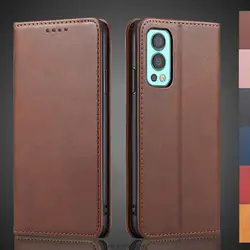 Magnetic attraction Leather Case for Oneplus Nord 2 2T CE 2 lite N10 N100 N200 5G Holster Flip Cover Wallet Bags Fundas Coque