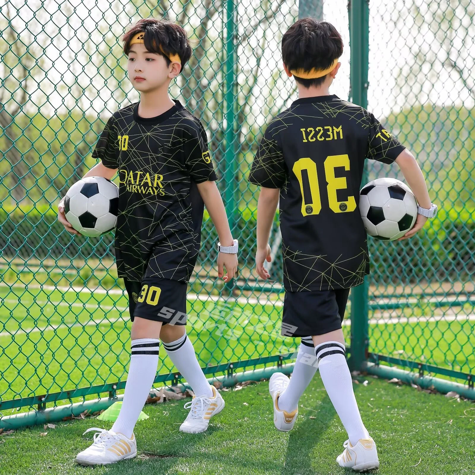 parent-child Children's sports suit boy girl  psg Parisian Fans shirt Training wear games football Jerseys uniform Men Kids Kit