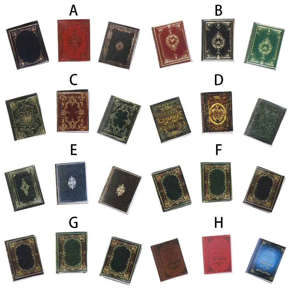 3ชิ้นโมเดลหนังสือจิ๋วขนาด1/12สามารถเปิดได้อุปกรณ์ในฉากบ้านตุ๊กตาอุปกรณ์เสริมตุ๊กตาของเล่นอุปกรณ์ประกอบฉากบ้านเล่น