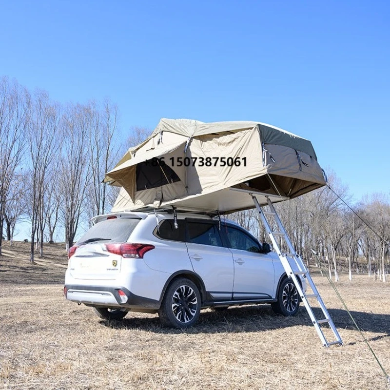 Easy Folding Oxford Polyester Fabric Car Rooftop Tent With Aluminum Telescopic Ladder Soft Shell Roof top Tent