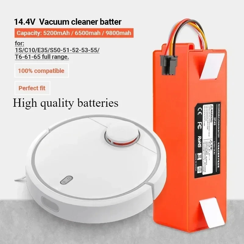 

Original 14.4V Li-ion Battery Robotic Vacuum Cleaner Replacement Battery for Xiaomi Robot Roborock S50 S51 S55 Accessory Spare