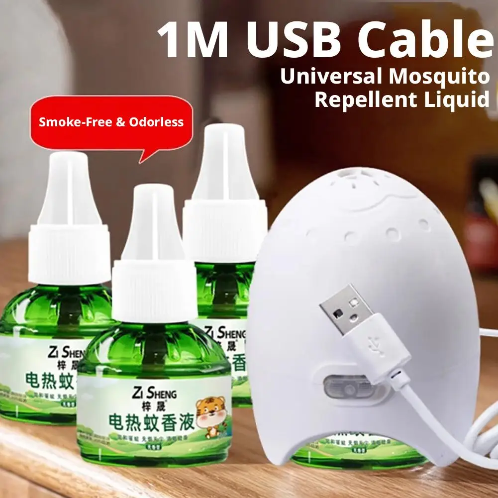 Portable USB Electric Mosquito Liquid Heater Full Set Lightweight Heating Device Stable Heat Diffusion for Summer Anti-mosquito