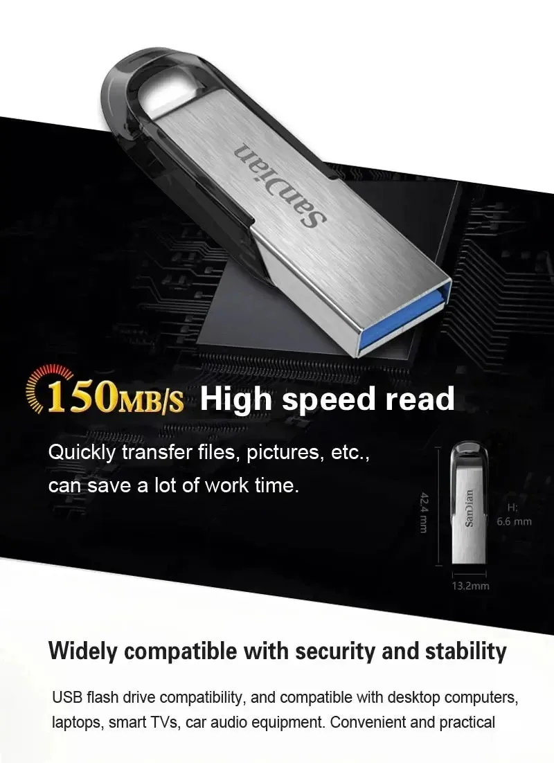 SANDIAN USB Flash Drive High Speed OTG Pen Drive 2TB 1TB USB Stick 16gb Rotatable PenDrive For Android Micro/PC Business Gift