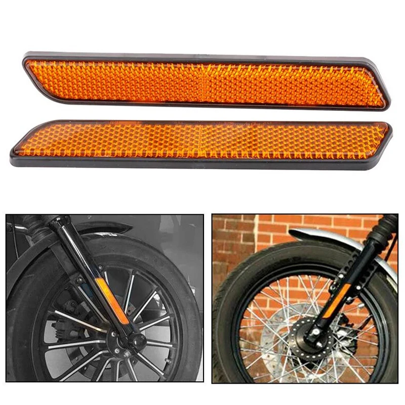 1Pair Motorcycle Front Fork Leg Reflectors Legs Sliders Dyna Glide Sportster Lower Leg Slider for