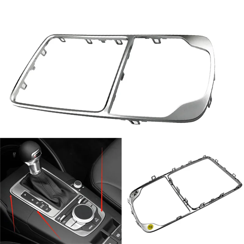 8V0864260 for A3 8V 14-19 Center Console Surround Trim Chrome Silver Chrome Shift Knob MMI Frame Panel Trim