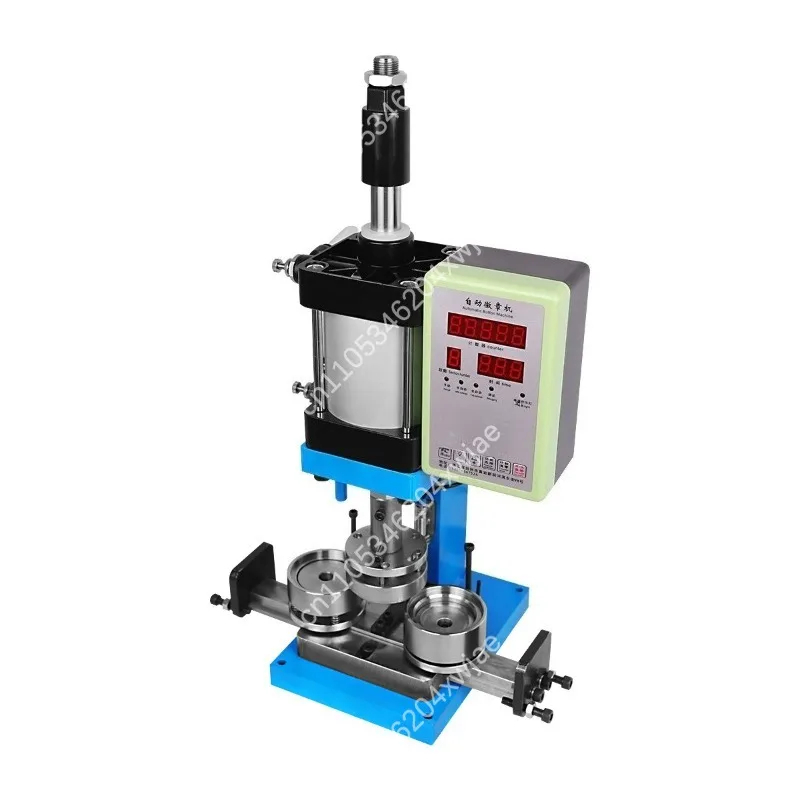 Automatic Pneumatic Badge Machine 58mm Mold Metal Press for Pin Button Making Tool