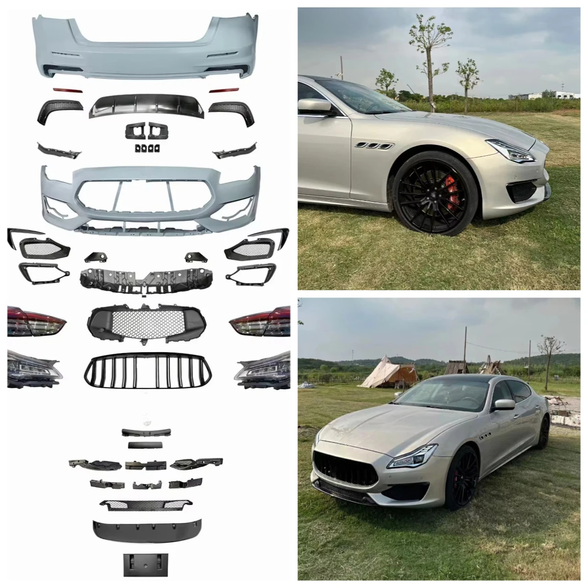 

Hot Selling Bumpers Body Kit for Maserati Quattroporte Fortrofeo 2013-2017 Modification to 2023 Trofeo.
