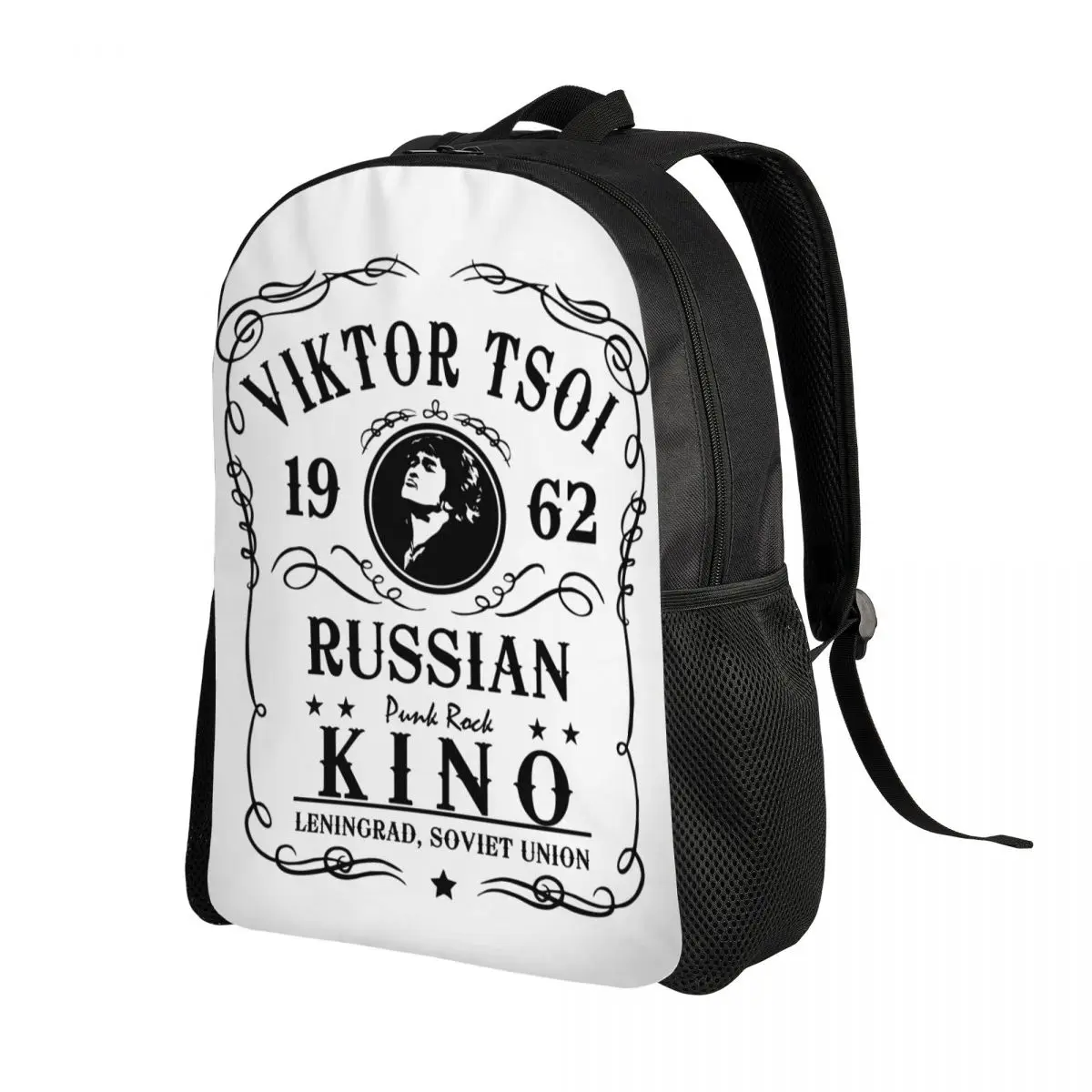 Viktor Tsoi Backpack for Women Men Waterproof School College 1962 Russian Rock Band KINO Bag Print Bookbag