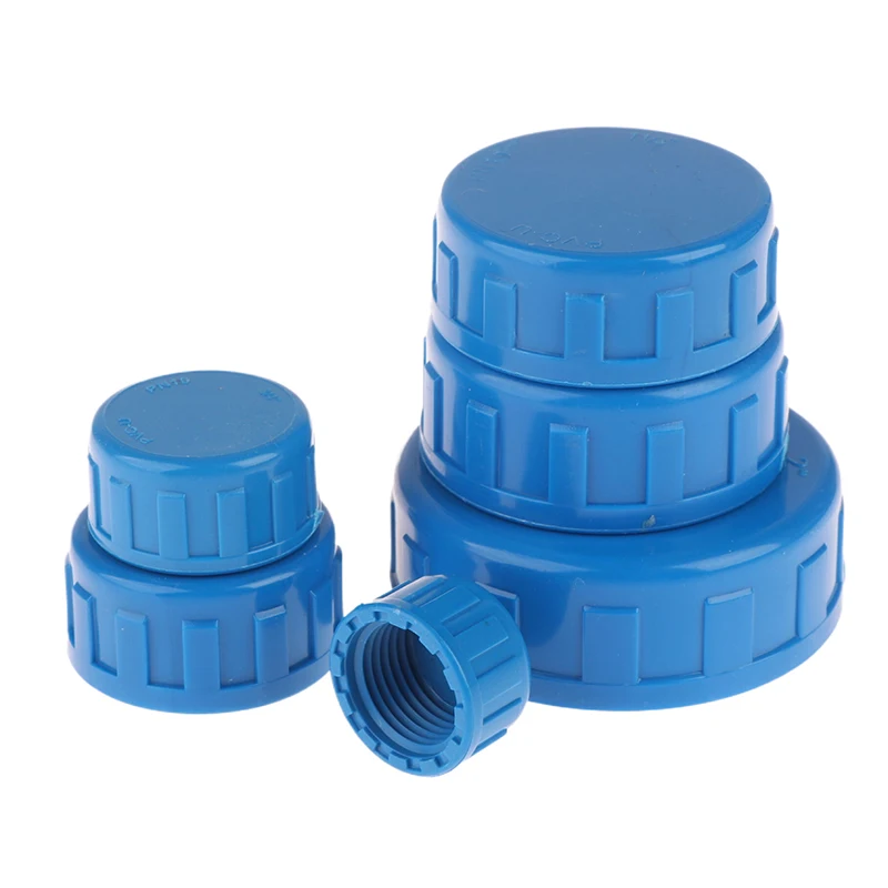1Pc PVC Female Thread End Cap Connector 1/2 3/4 1 1.2 1.5 2 Inch End Connector 20 25 32 40 50 63mm Water Pipe Adapter