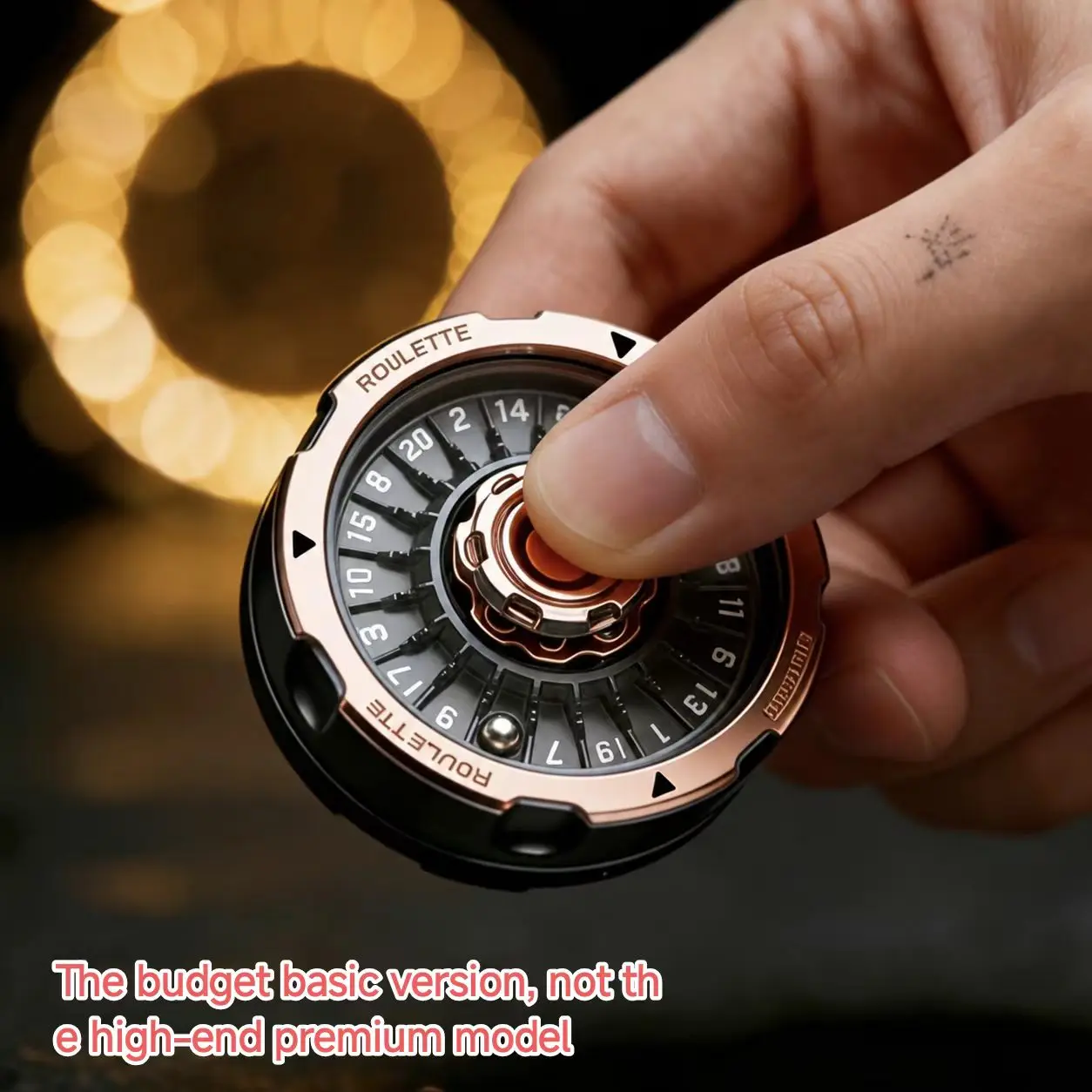D20 Lucky Roulette Wheel Fidget Spinner Anti Stress Toy EDC Hand Toy Desk Gadget DND Table Game Decompression Spinning Dice Gift image 6