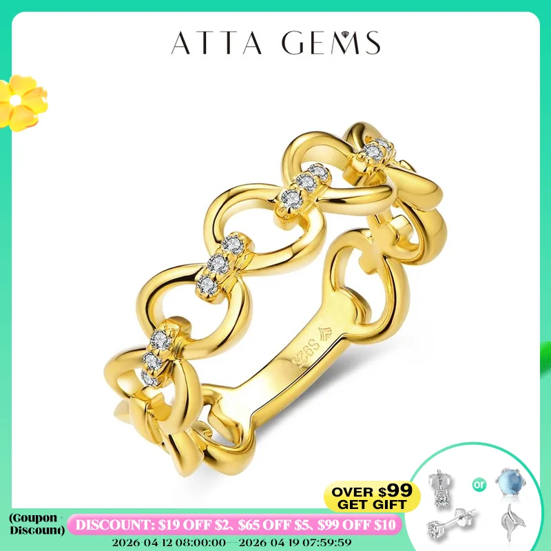 

Attagems New Moissanite Rings Christmas Pass Diamond Test Ring for Women Men 925 Sterling Silver Gold Rose Wedding Fine Jewelry