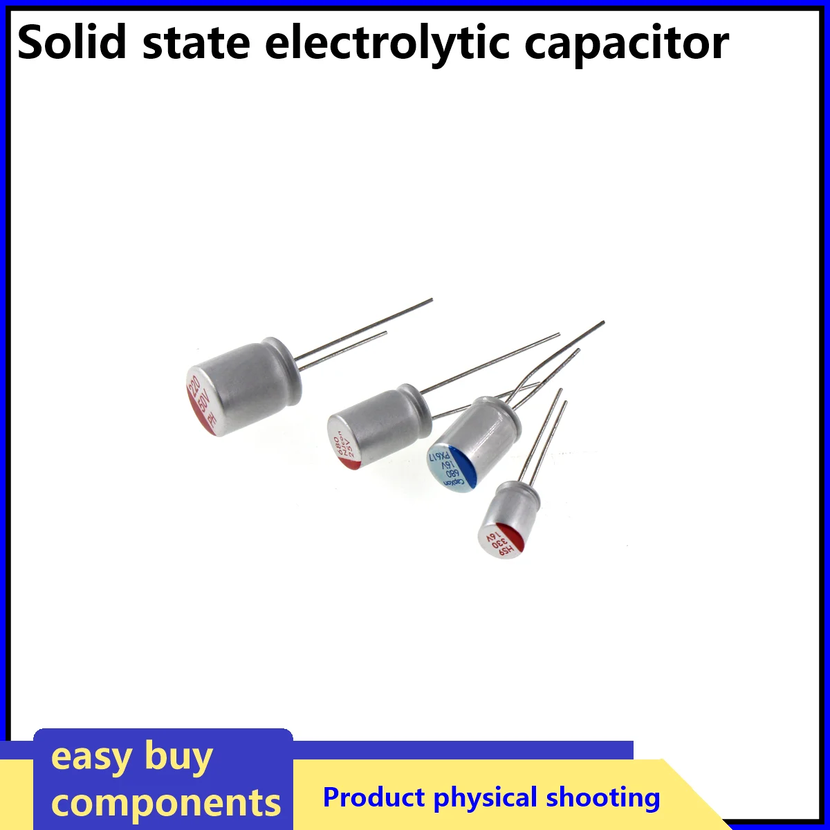 10/5pcs Capacitor Eletrolítico Sólido DIP Super Baixa ESR 6.3V 16V 25V 35V 50V 100UF 270UF 470UF 220 330 560 680 UF 820UF 1000UF