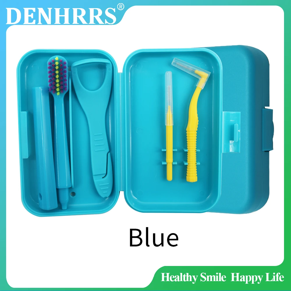 

4pcs/set Oral Care Portable Travel Cleaning Set Storage Box Protective