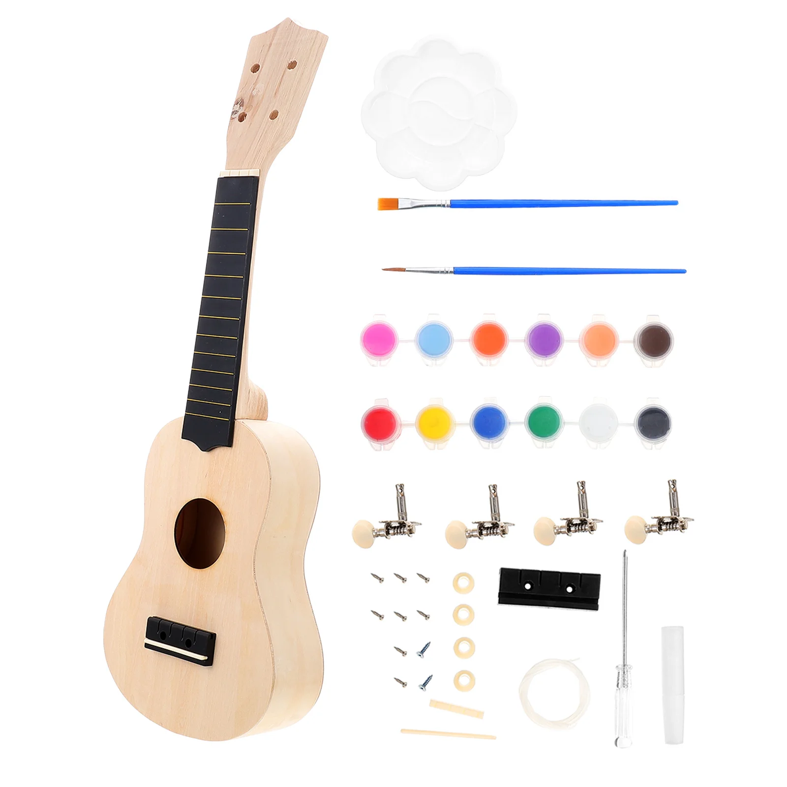 

Fretboard Ukulele Suit DIY Guitar Making Kit Instrument Crafts Accessories Child