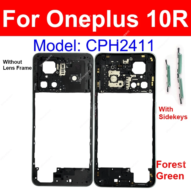 For OnePlus Oneplus 1+ 10 Pro 10Pro 10R 10T Middle Frame Housing Front Frame Middle Housing with/without Side Button Chassis
