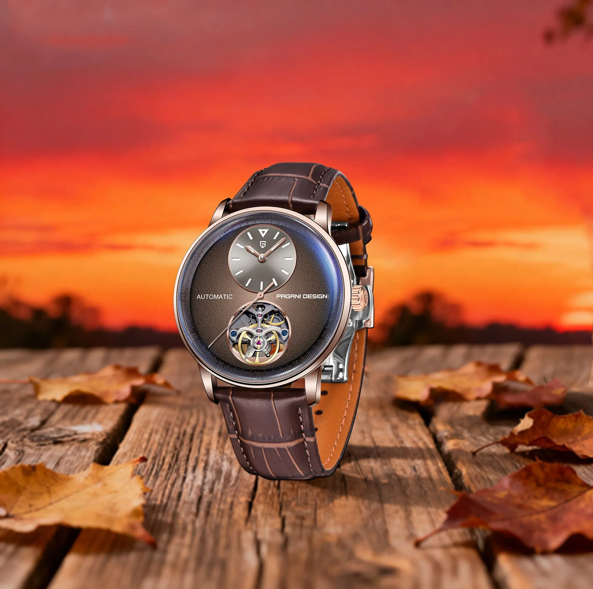 

PAGANI DESIGN 2025 New Men's Automatic Mechanical Watch 42mm Stainless Steel High-End Retro Casual Watch Tourbillon Waterproof