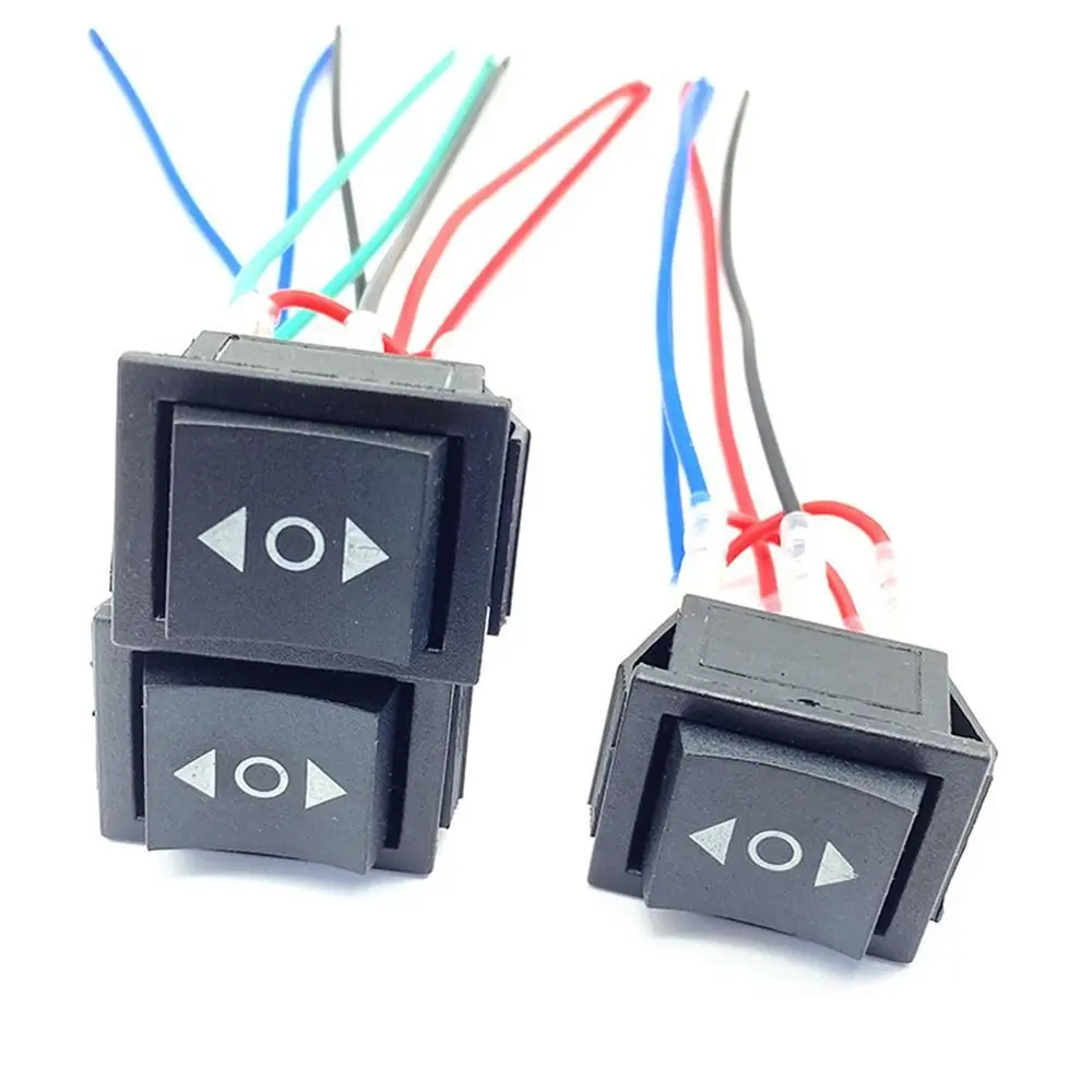 Double Reset 220V 10A Momentary Polarity Reversing Rocker 6 Pin 3 Position Rocker Toggle Switch Automatic Reset Switch Car