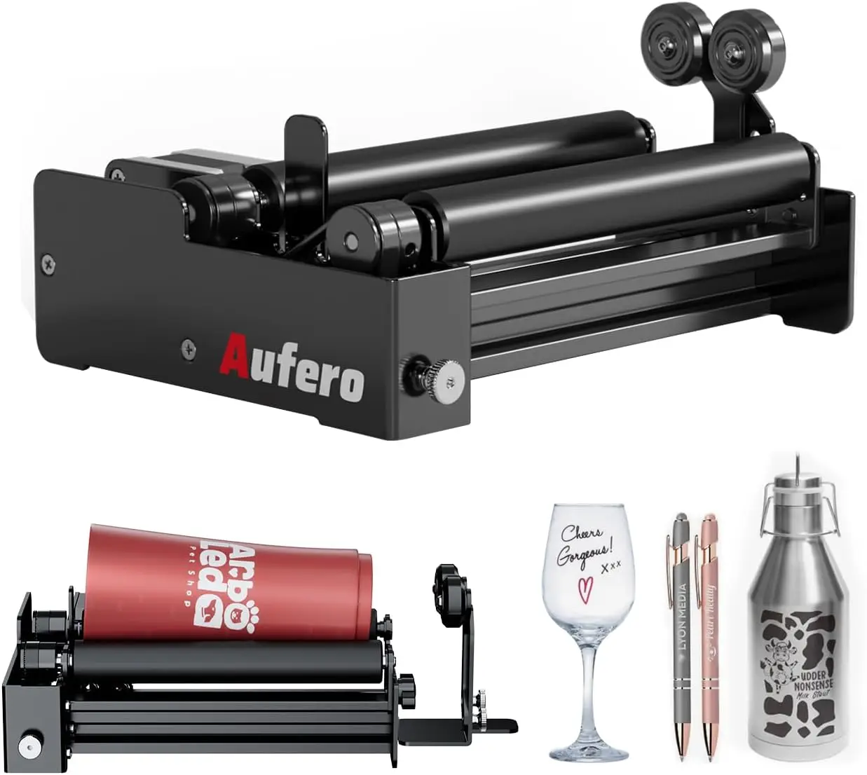 

Aufero Engraving Accessory Rotary Roller YRR3.0 Adjustable Rotation Tool for Laser Engraver