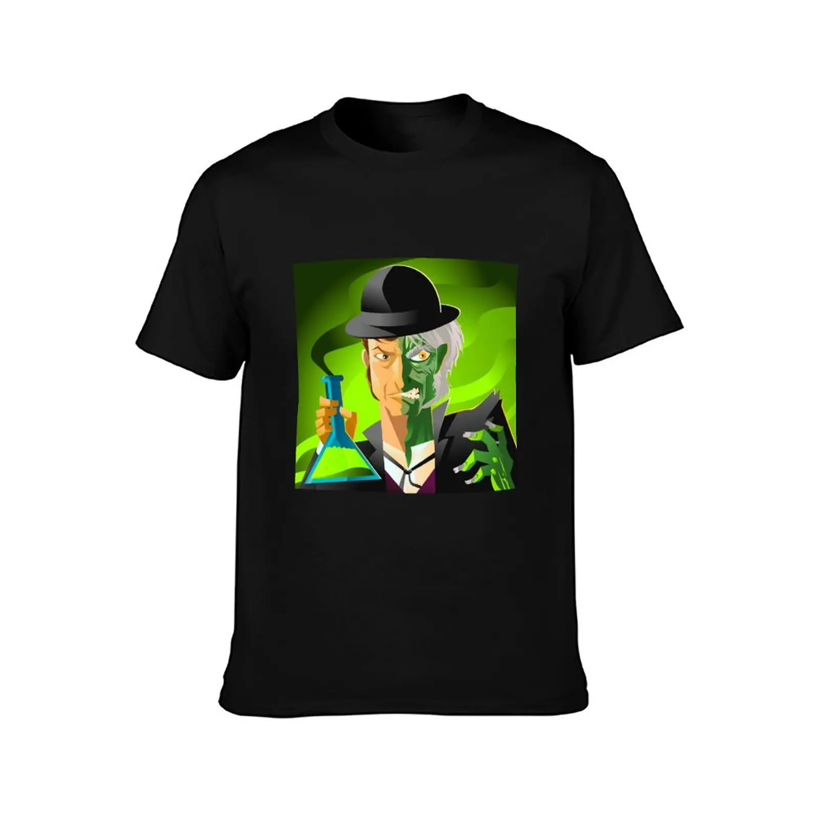 doctor jekyll and mister hyde monster tranformation with green potion T-Shirt customizeds football t shirt mens vintage t shirts