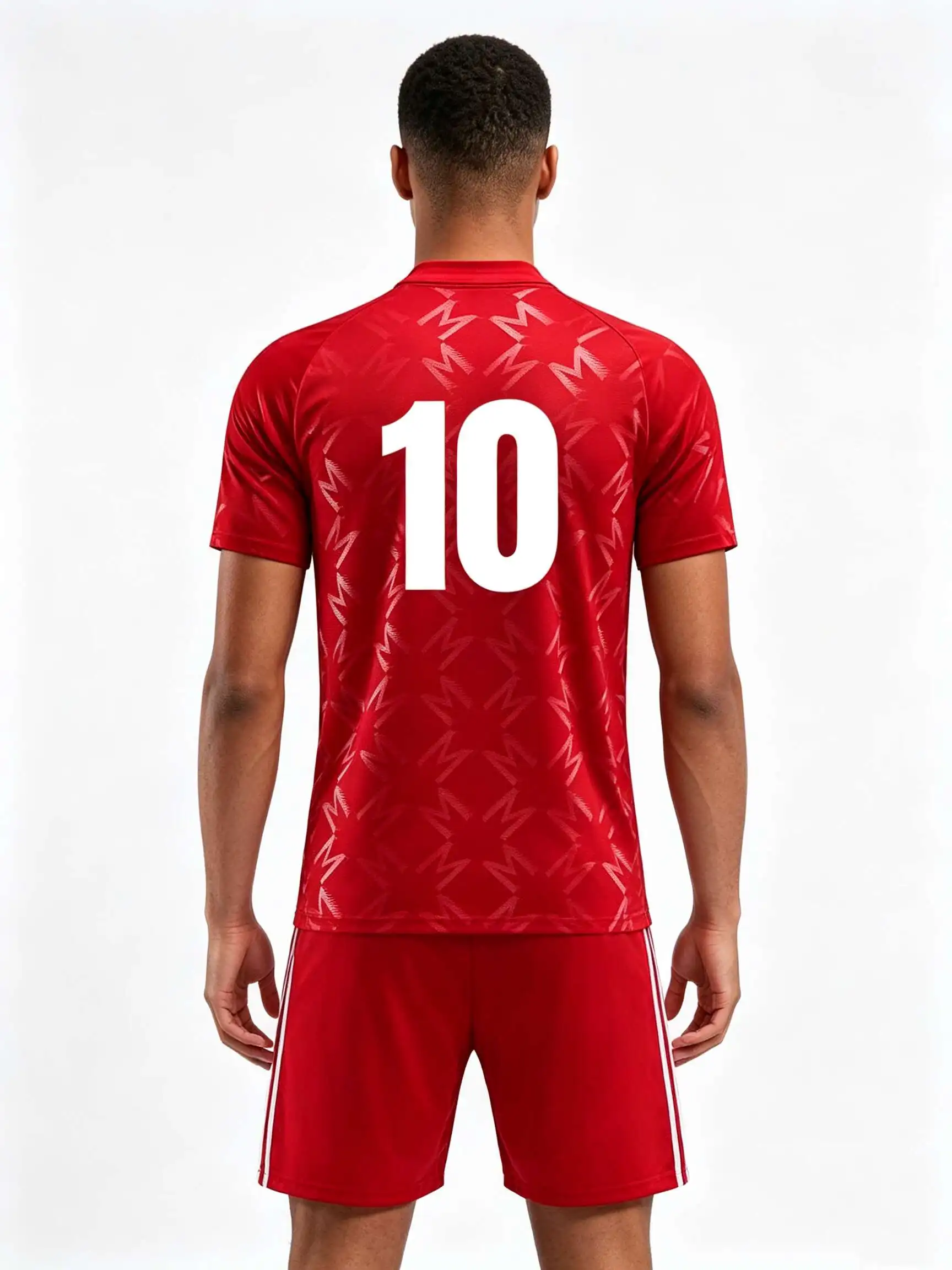 26/27 Unisex Blank Soccer 2‑Piece Set, Kids Adults Parent‑Child Kit, Custom No.1 7 8 9 10 for School Outdoor Team Sports red 10