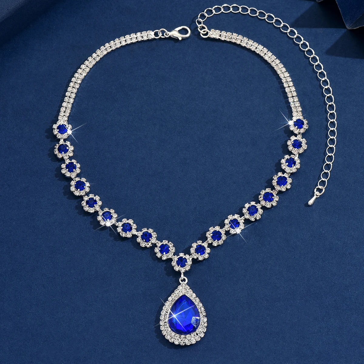 1 قطعة أزياء المرأة Waterdrop زهرة تصميم قلادة مجوهرات مناسبة للتاريخ والحفلات والمهرجانات Gifts-2172