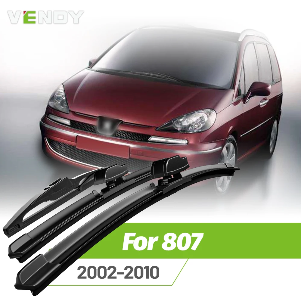 

Front & Rear Wiper Blades Set For Peugeot 807 2002-2010 Windshield Windscreen Window Rain Brushes 26"+26"+14"