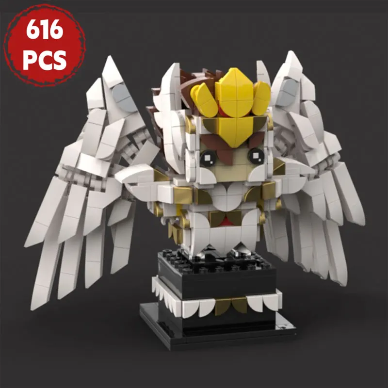 MOC Saint Seiyaed Action Figures Brickheadz Model Building Blocks Japanese Anime Athena Glacier Zilong Ikki Bricks Warrior Toys